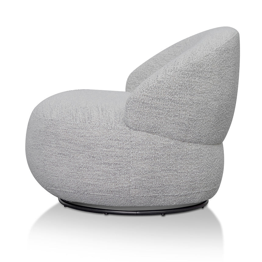 Swivel Fabric Lounge Chair - Fog Grey - View 3