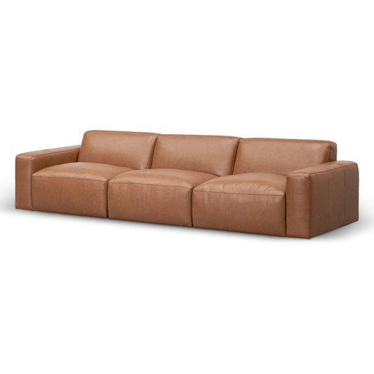 CLC8336-KSO 4 Seater Sofa - Caramel Brown Leather