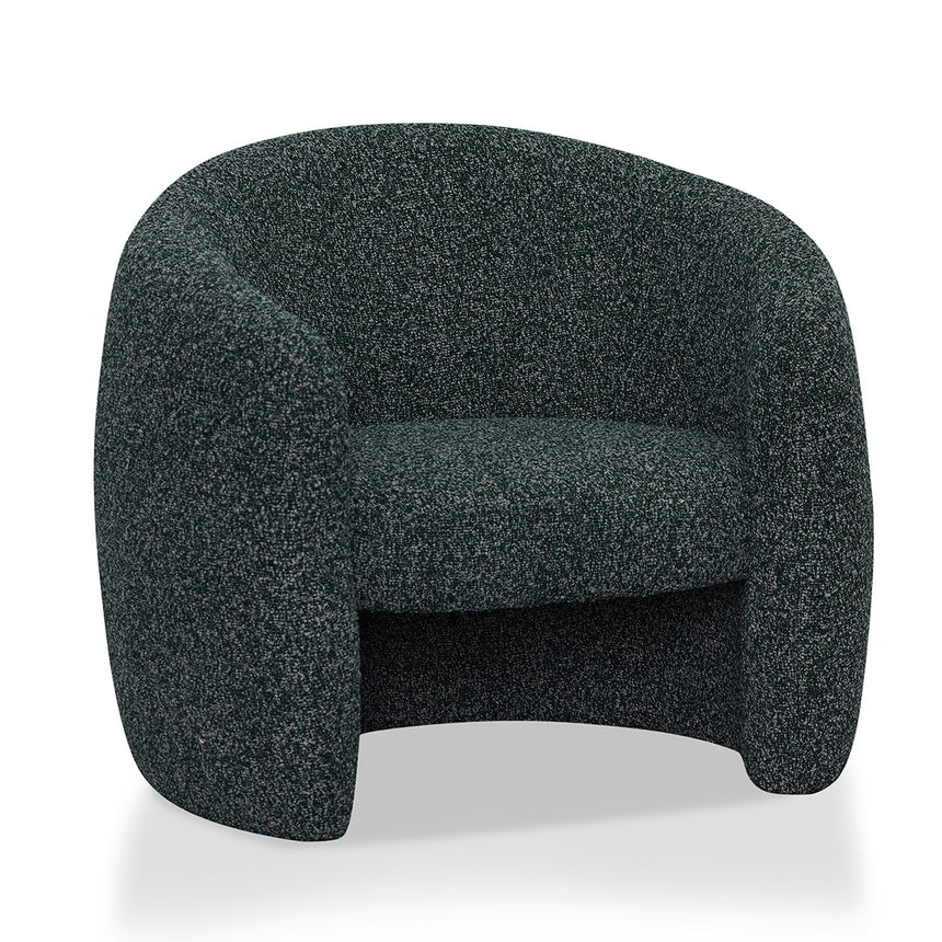 Fabric Armchair - Green Boucle - View 9