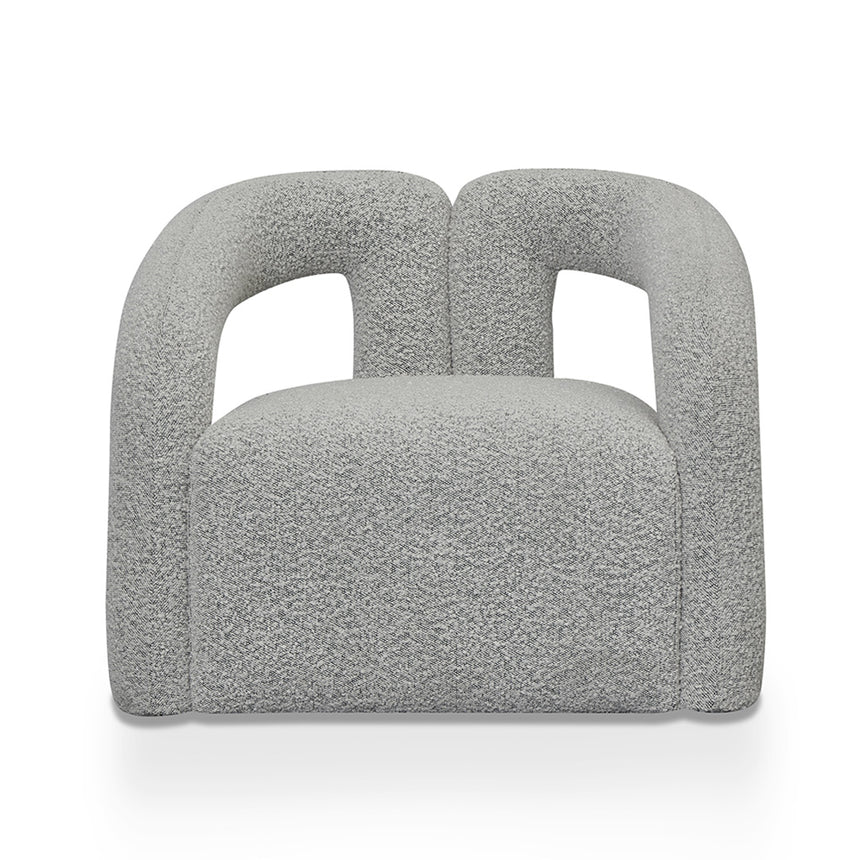 Armchair - Charcoal White Boucle - View 2