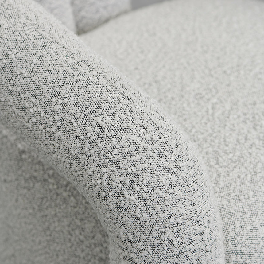 Armchair - Charcoal White Boucle - View 7