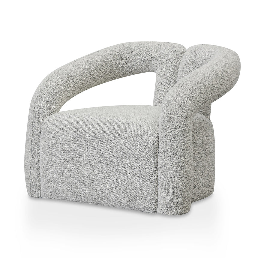 Armchair - Charcoal White Boucle