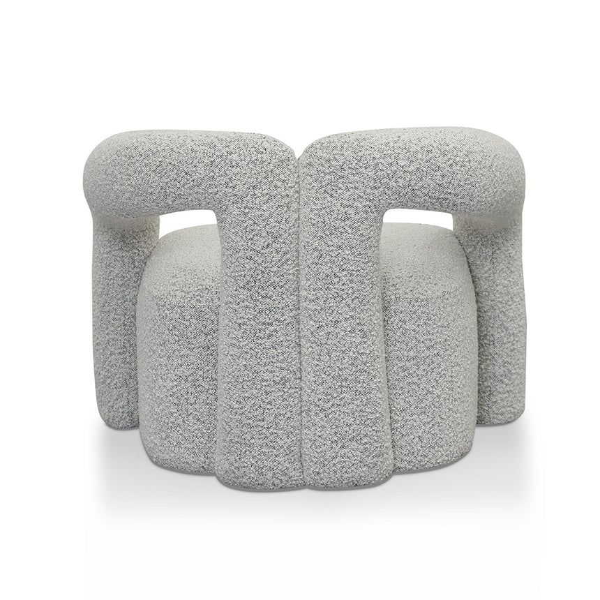 Armchair - Charcoal White Boucle - View 5