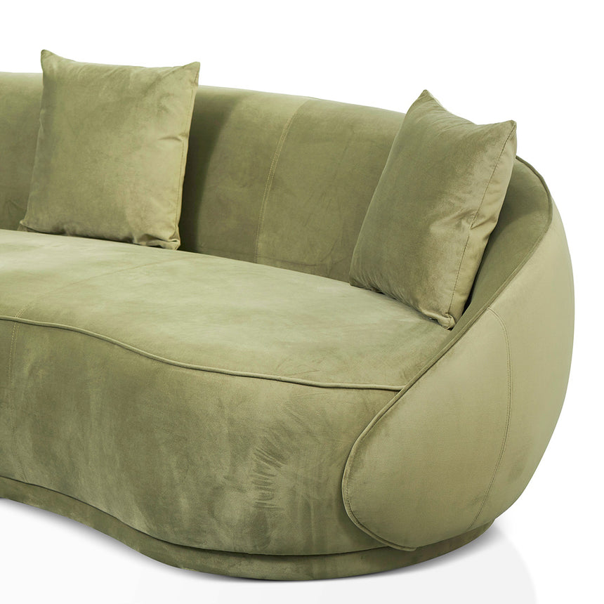 4 Seater Fabric Sofa - Elegant Sage - View 5