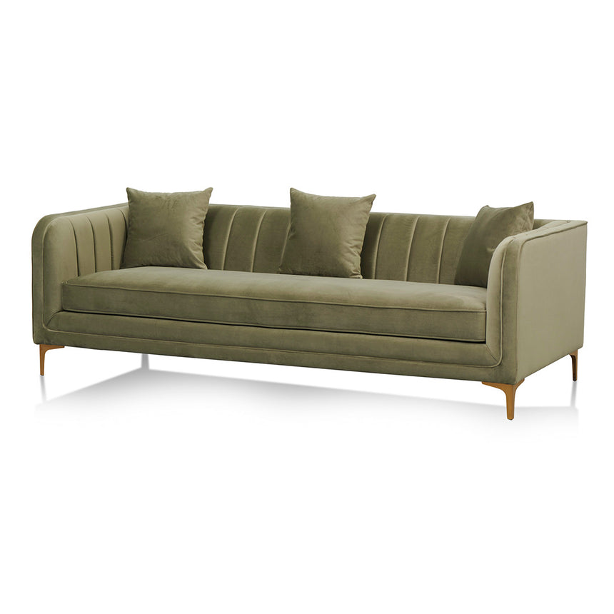 3 Fabric Seater Sofa - Elegant Sage - View 3