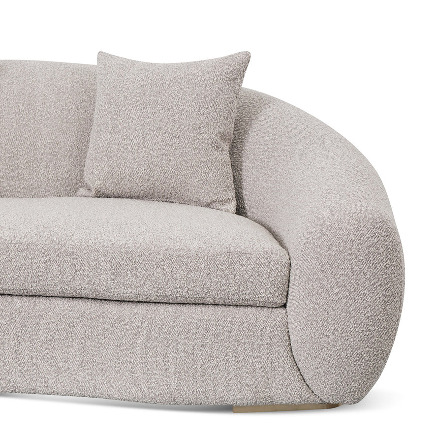 3 Seater Sofa - Ash Grey Boucle - View 6