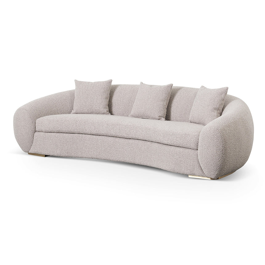 3 Seater Sofa - Ash Grey Boucle - View 3