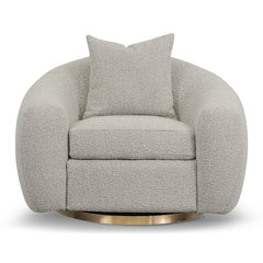 CLC8538-FS Swivel Armchair - Ash Grey Boucle
