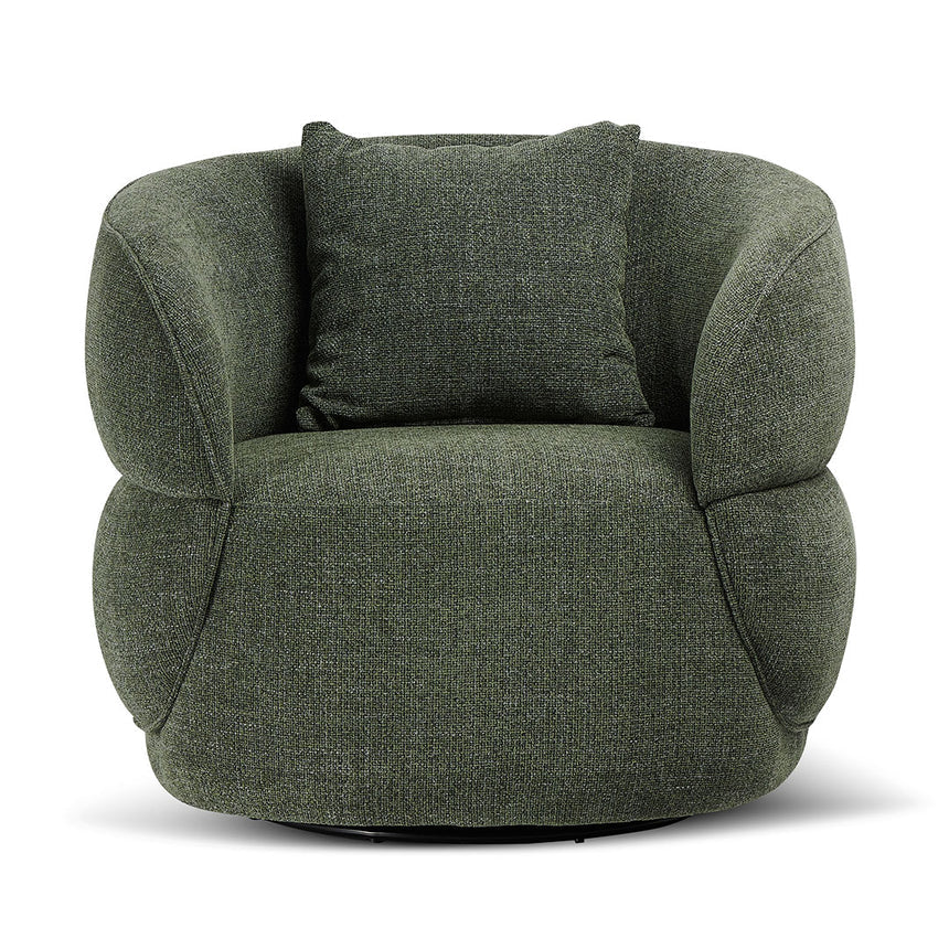 Swivel Armchair - Moss Green - View 2