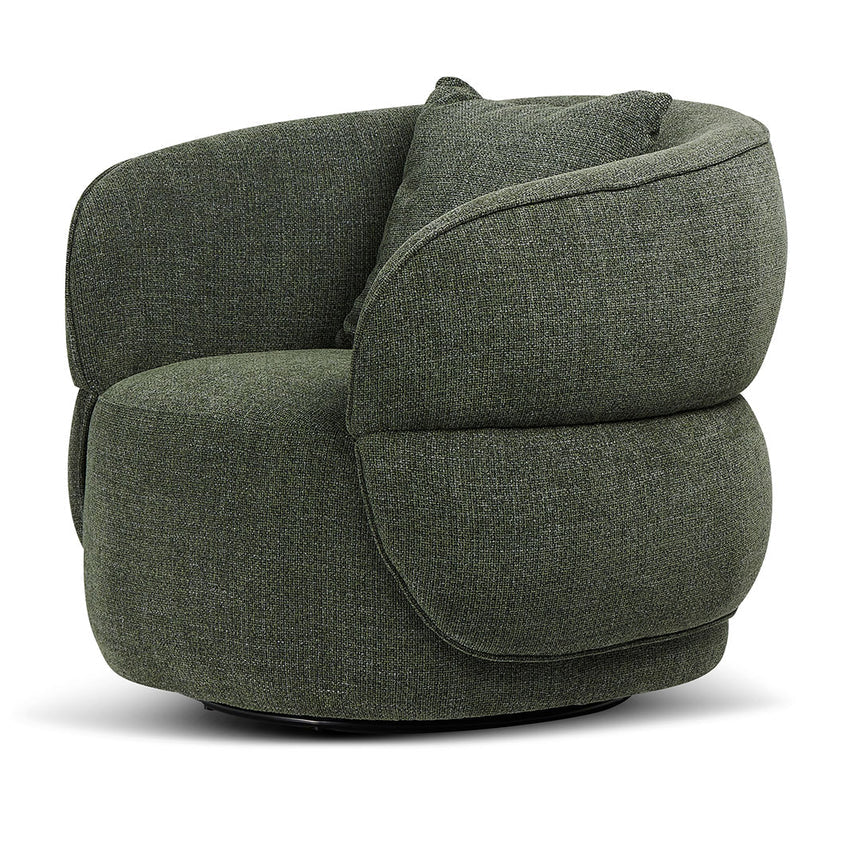 Swivel Armchair - Moss Green - View 6