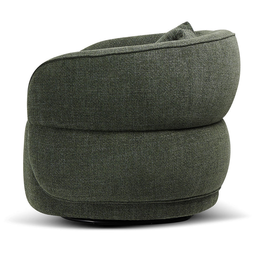 Swivel Armchair - Moss Green - View 7