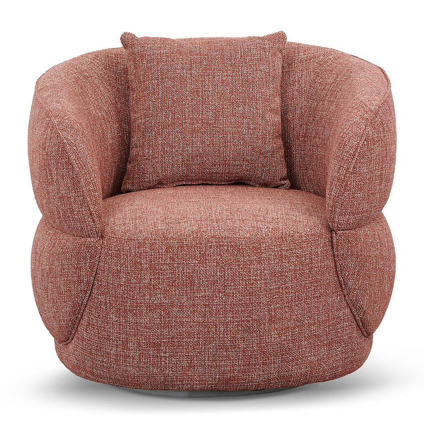 Swivel Armchair - Moss Rust Orange - View 2