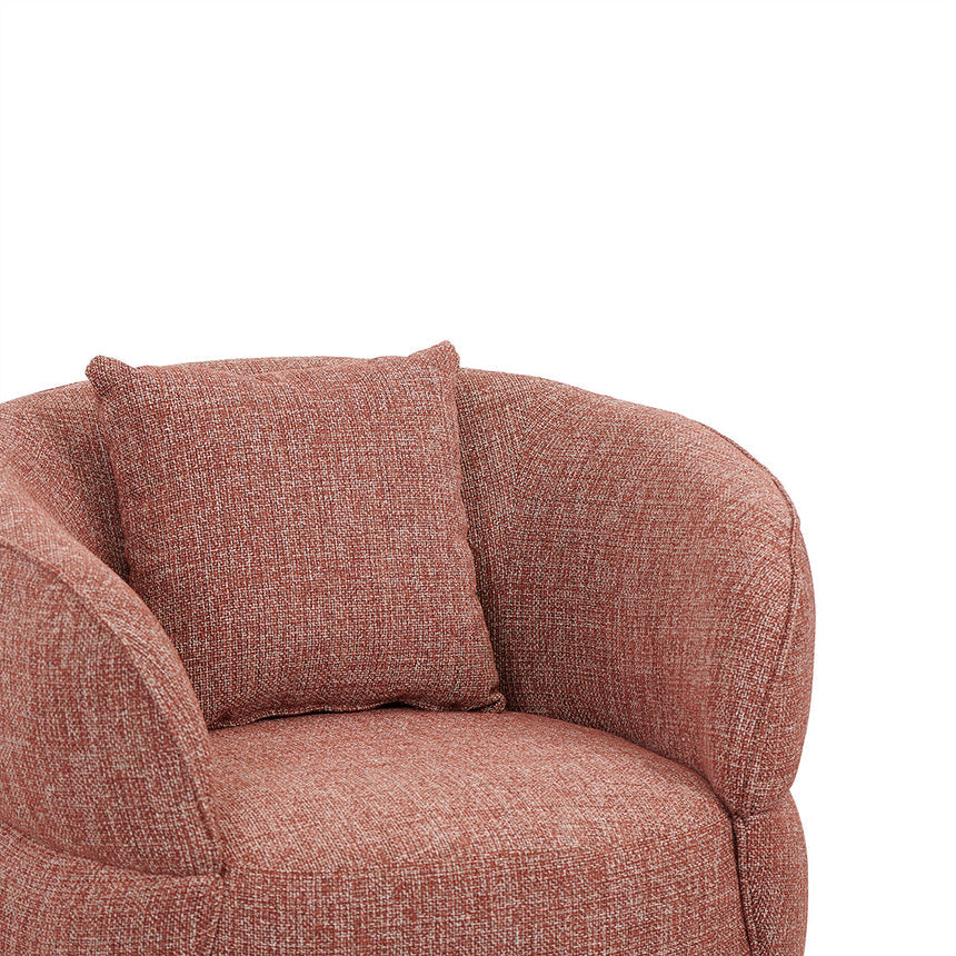 Swivel Armchair - Moss Rust Orange - View 5