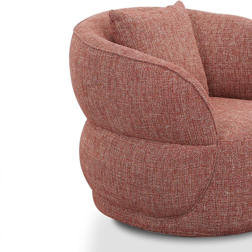 Swivel Armchair - Moss Rust Orange - View 7