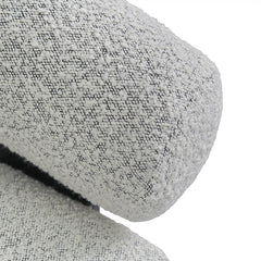 CLC8574-CA Charcoal White Boucle Armchair - Black Legs