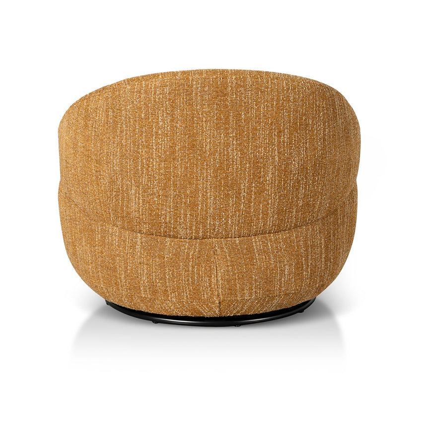 Swivel Fabric Lounge Chair | Ginger Brown | Myka Home - View 4