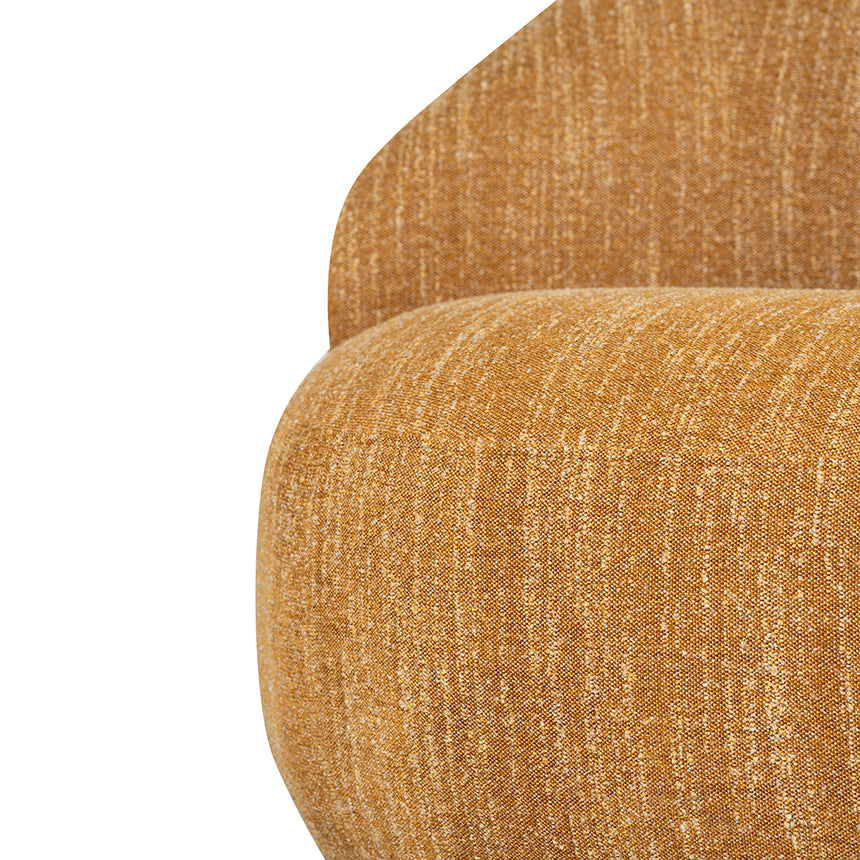 Swivel Fabric Lounge Chair | Ginger Brown | Myka Home - View 5
