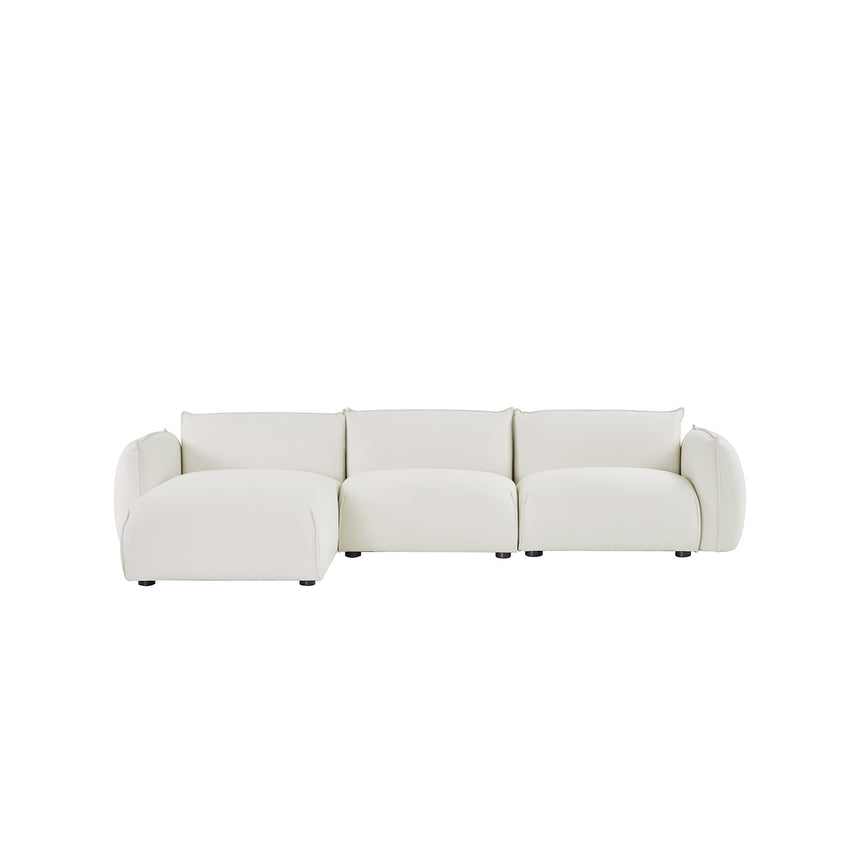 3 Seater Left Chaise Sofa | Beige | Myka Home - View 2