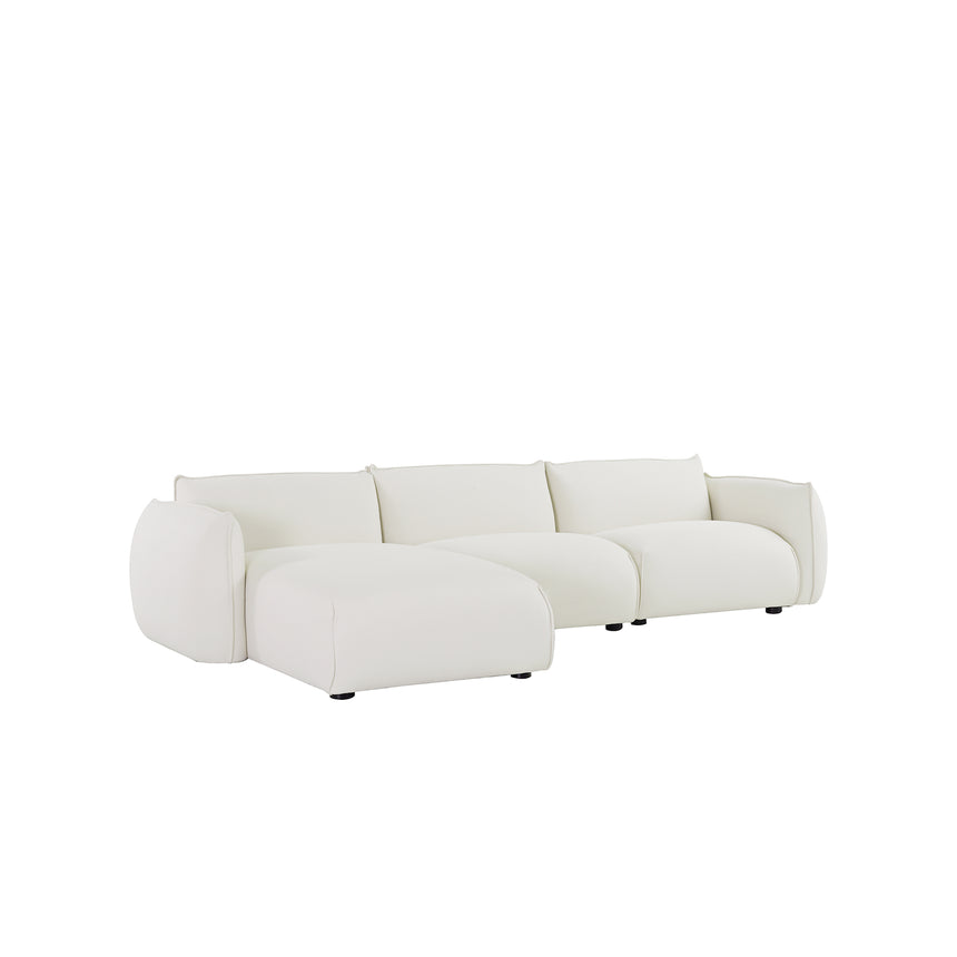 3 Seater Left Chaise Sofa | Beige | Myka Home
