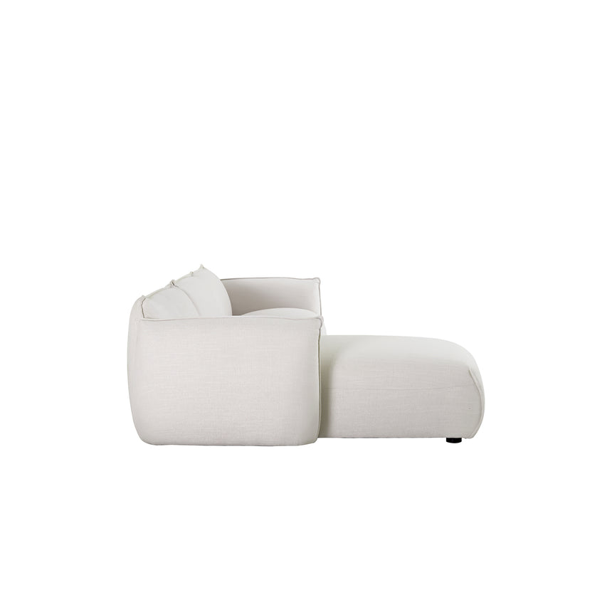 3 Seater Left Chaise Sofa | Beige | Myka Home - View 3