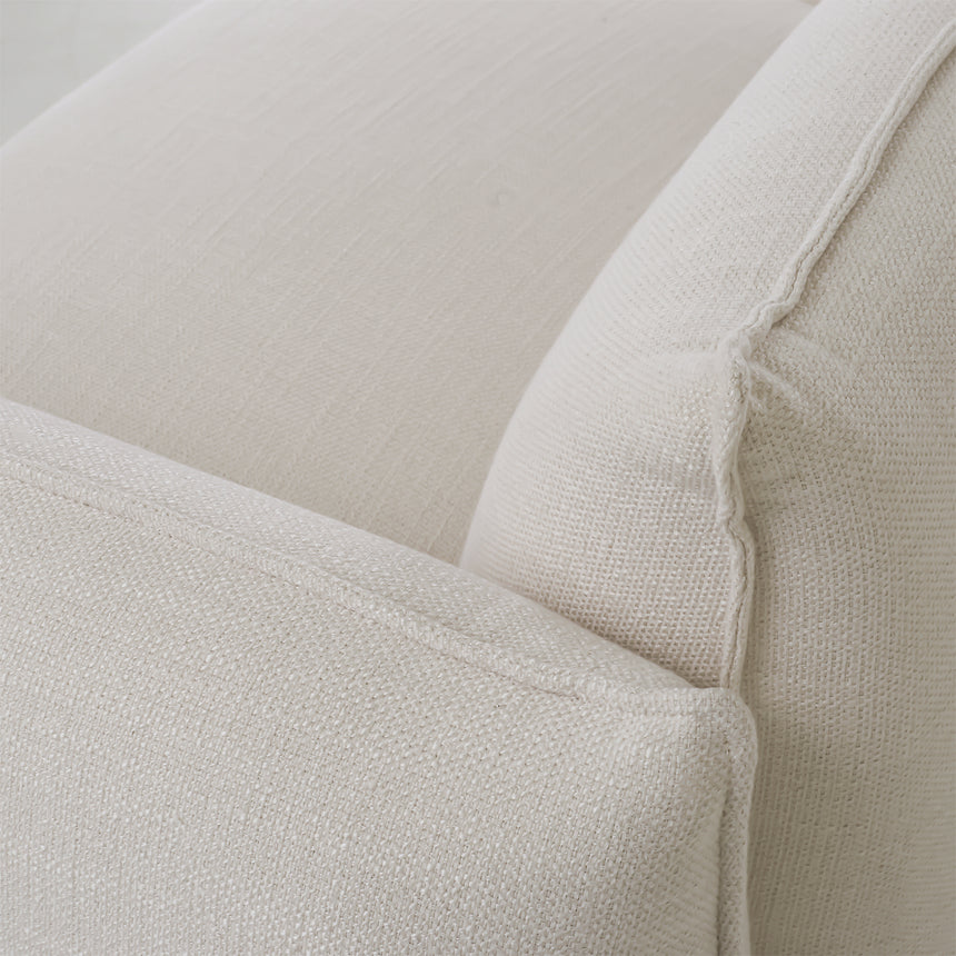 3 Seater Left Chaise Sofa | Beige | Myka Home - View 4