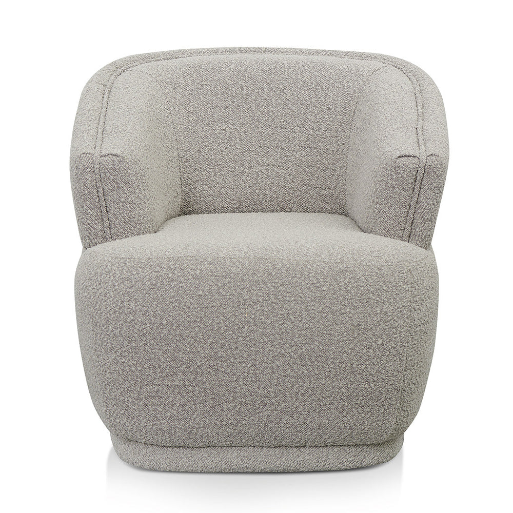 Fabric Armchair | Ash Grey Boucle | Myka Home - View 2