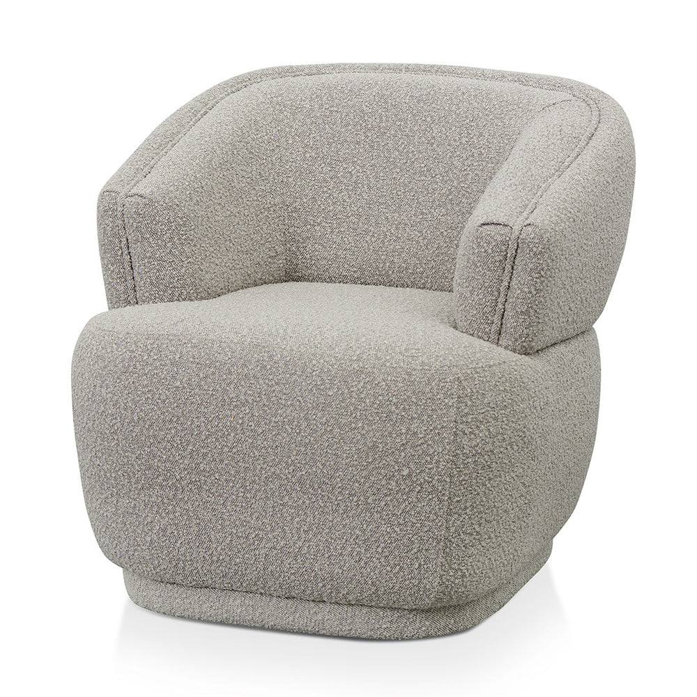 Fabric Armchair | Ash Grey Boucle | Myka Home