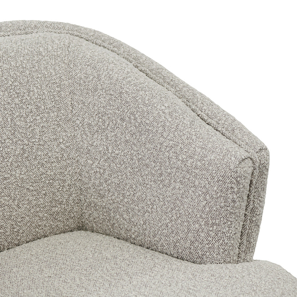 Fabric Armchair | Ash Grey Boucle | Myka Home - View 4
