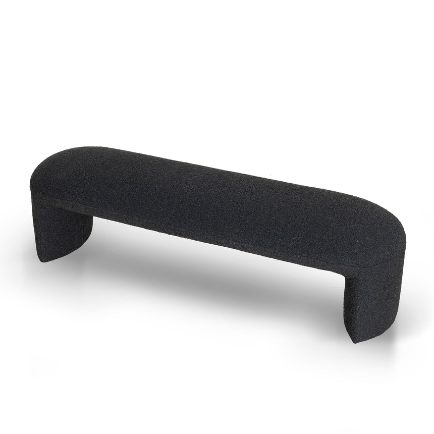 1.5m Long Ottoman Bench | Charcoal Boucle | Myka Home - View 3