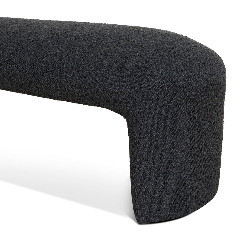 1.5m Long Ottoman Bench | Charcoal Boucle | Myka Home - View 4