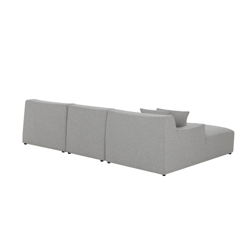3 Seater Left Chaise Sofa | Clay Grey | Myka Home - View 3