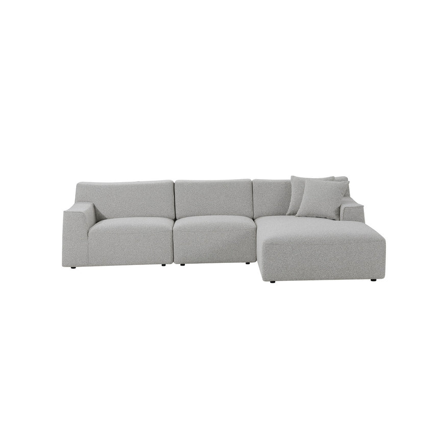 3 Seater Right Chaise Sofa | Clay Grey | Myka Home - View 2