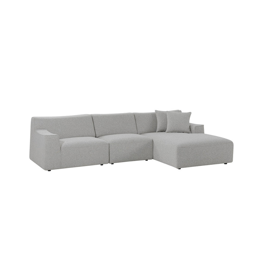 3 Seater Right Chaise Sofa | Clay Grey | Myka Home