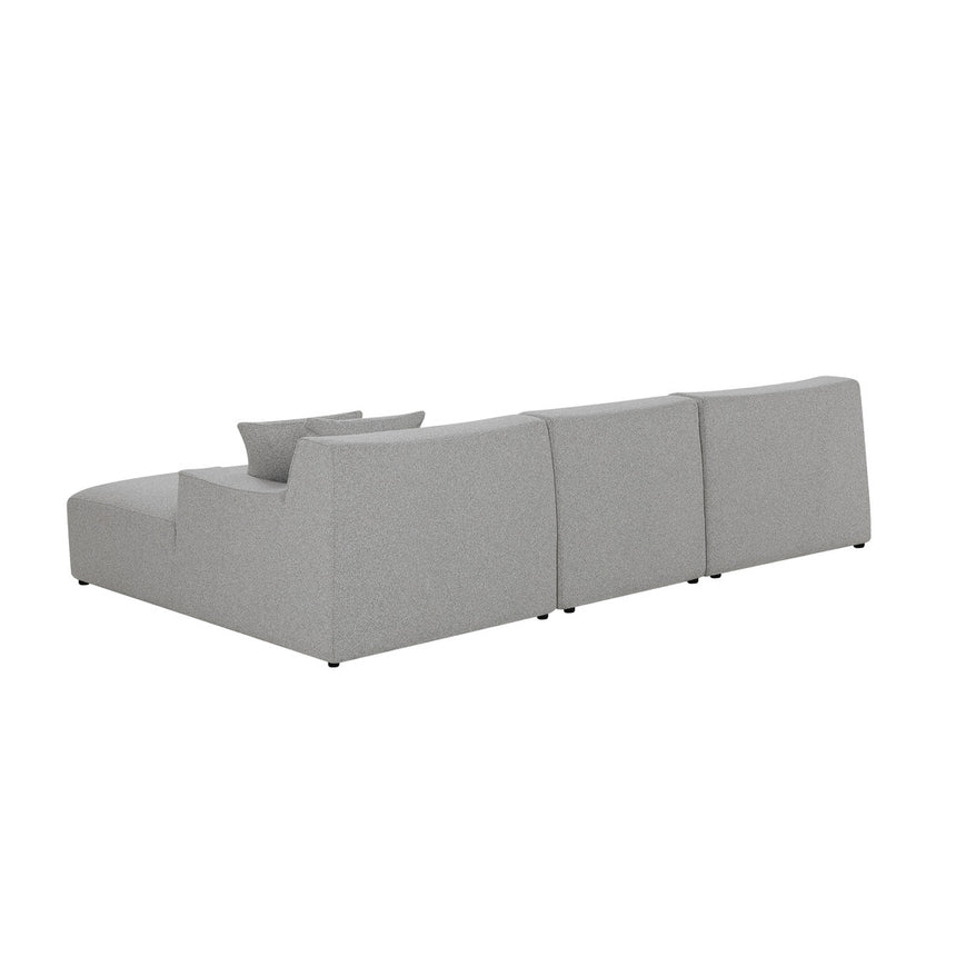 3 Seater Right Chaise Sofa | Clay Grey | Myka Home - View 5
