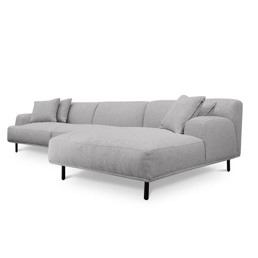 3 Seater Right Chaise Fabric Sofa | Sterling Sand | Myka Home - View 4
