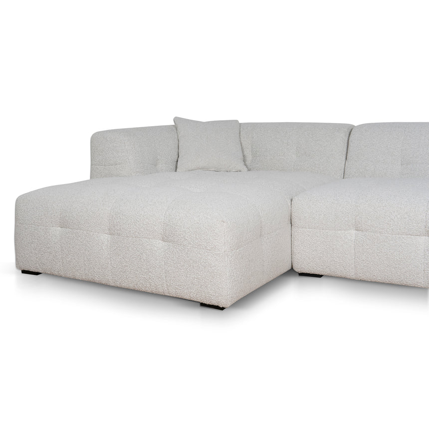 4 Seater Left Chaise Sofa | Pearl Boucle | Myka Home - View 10