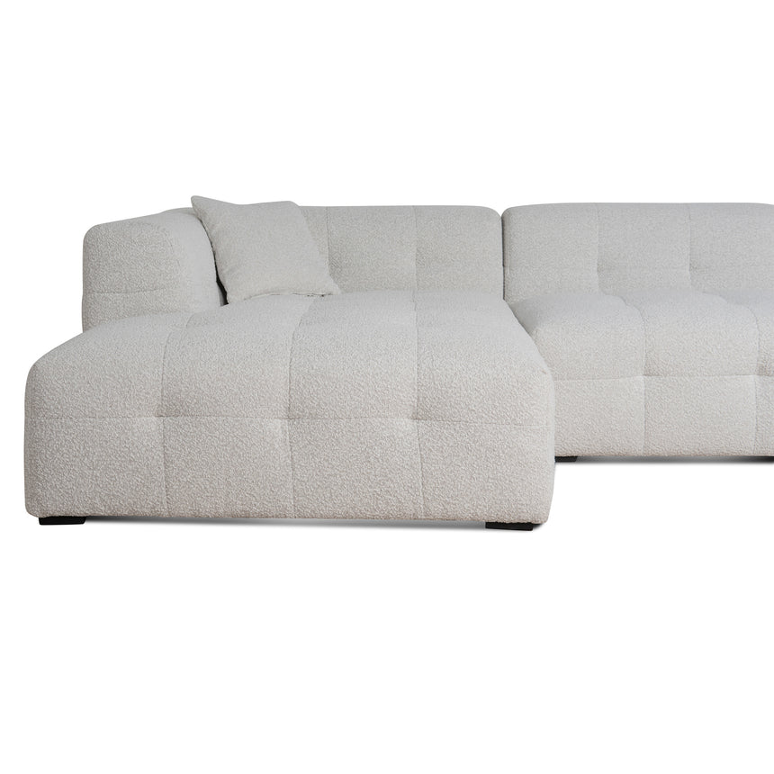 4 Seater Left Chaise Sofa | Pearl Boucle | Myka Home - View 11