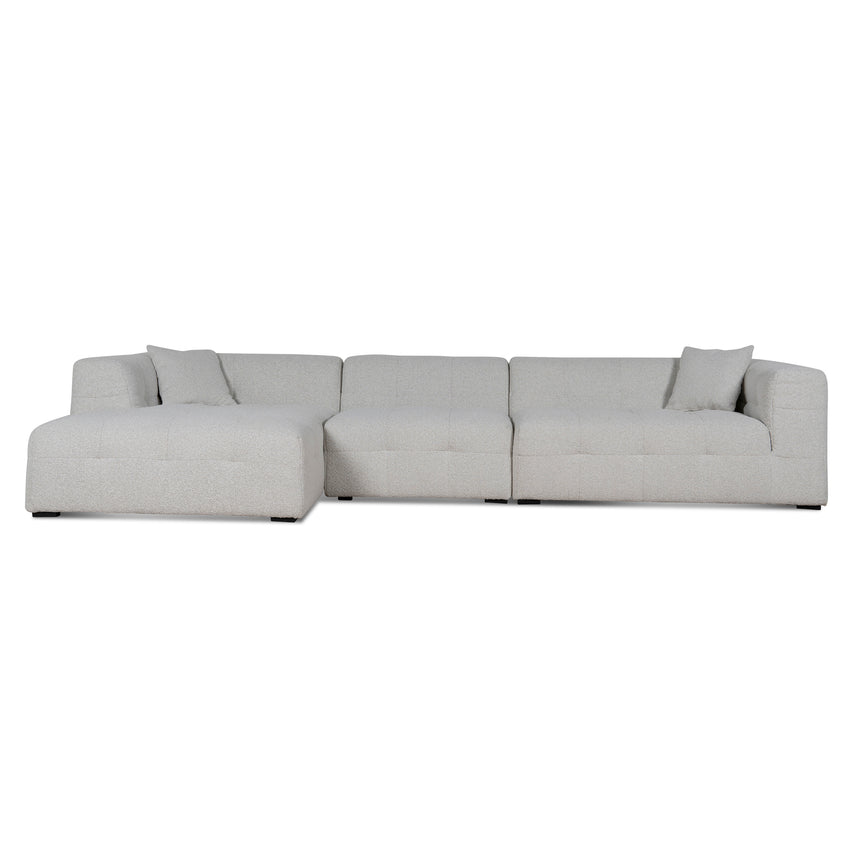 4 Seater Left Chaise Sofa | Pearl Boucle | Myka Home - View 3