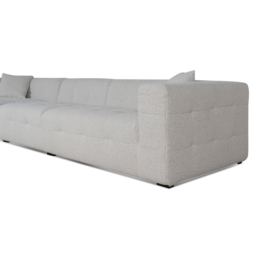 4 Seater Left Chaise Sofa | Pearl Boucle | Myka Home - View 5