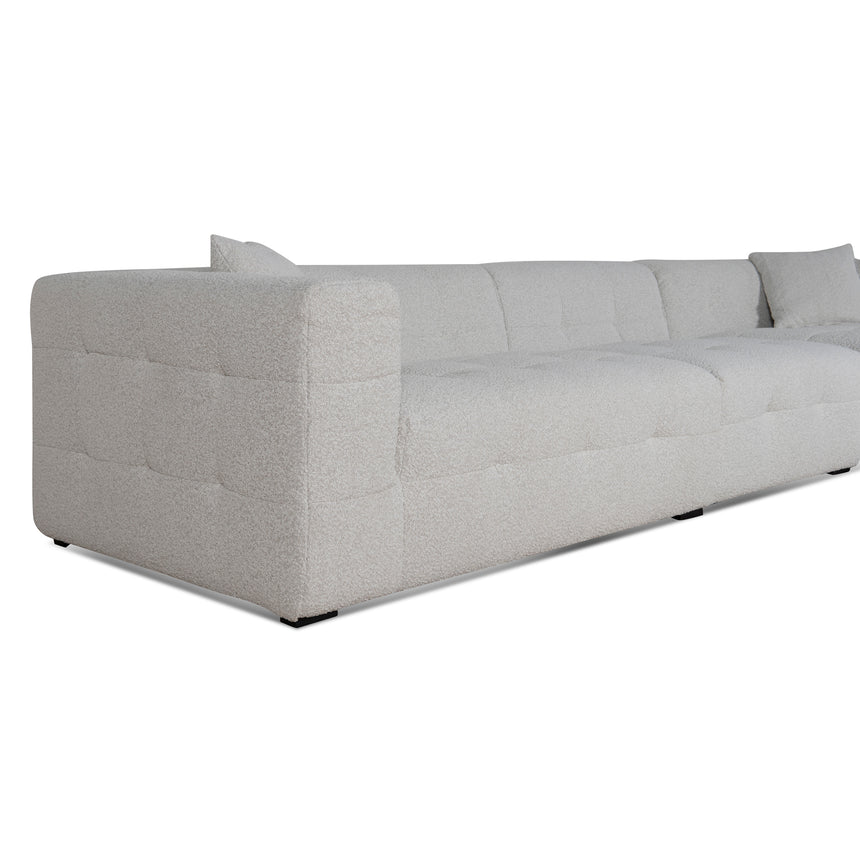 4 Seater Right Chaise Sofa | Pearl Boucle | Myka Home - View 3