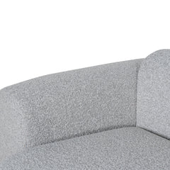 3 Seater Fabric Sofa | Silver Grey Boucle | Myka Home
