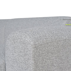 3 Seater Fabric Sofa | Silver Grey Boucle | Myka Home