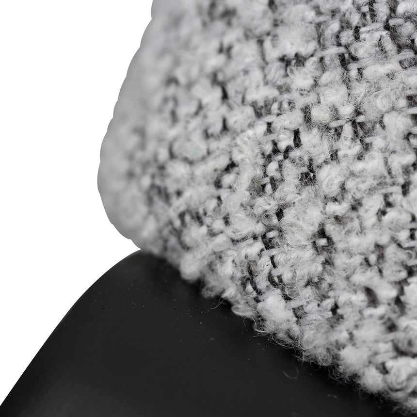 Fabric Armchair | Light Grey Fleck - Black Oak | Myka Home - View 12