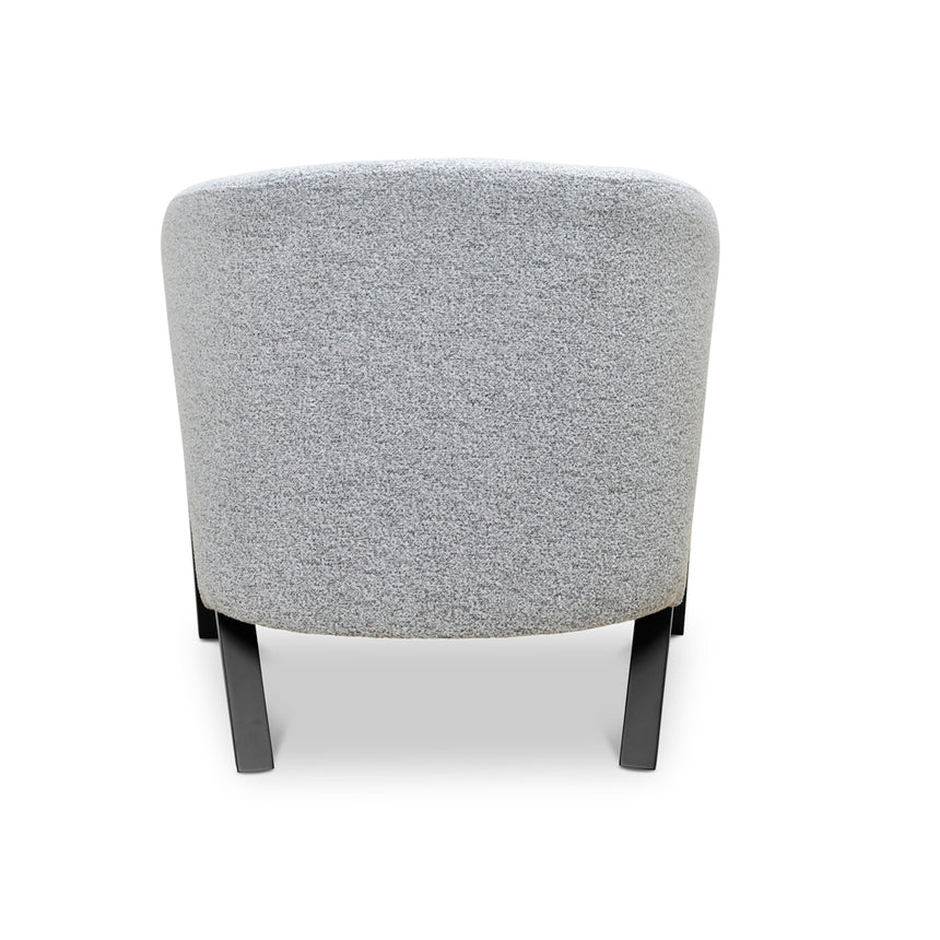 Fabric Armchair | Light Grey Fleck - Black Oak | Myka Home - View 7