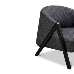 CLC8848-IG Fabric Armchair - Dark Grey Fleck - Black Oak