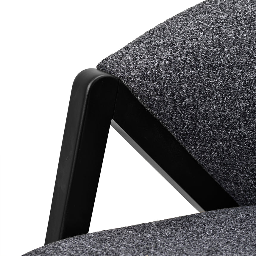 Fabric Armchair | Dark Grey Fleck - Black Oak | Myka Home - View 12