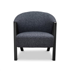 CLC8848-IG Fabric Armchair - Dark Grey Fleck - Black Oak