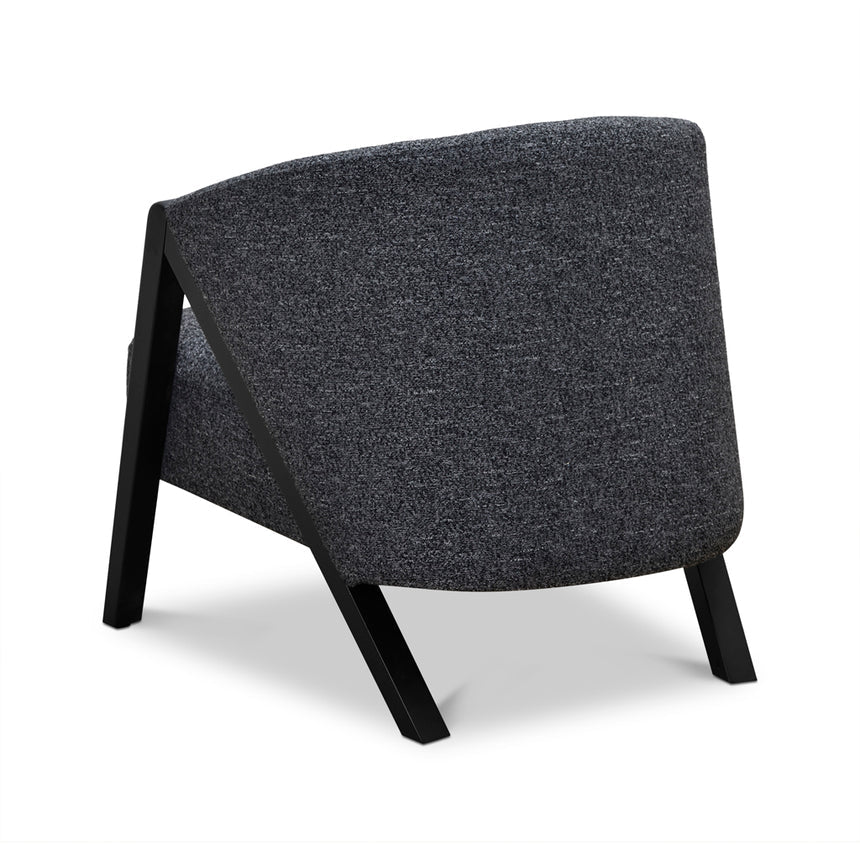 Fabric Armchair | Dark Grey Fleck - Black Oak | Myka Home - View 6