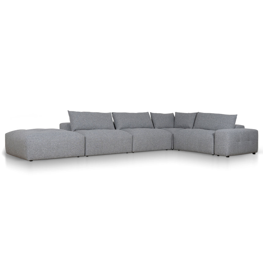 Right Chaise Fabric Sofa | Glacier Grey | Myka Home - View 6