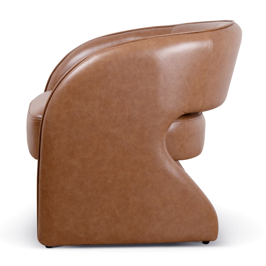 Armchair | Caramel Brown Leather | Myka Home - View 3
